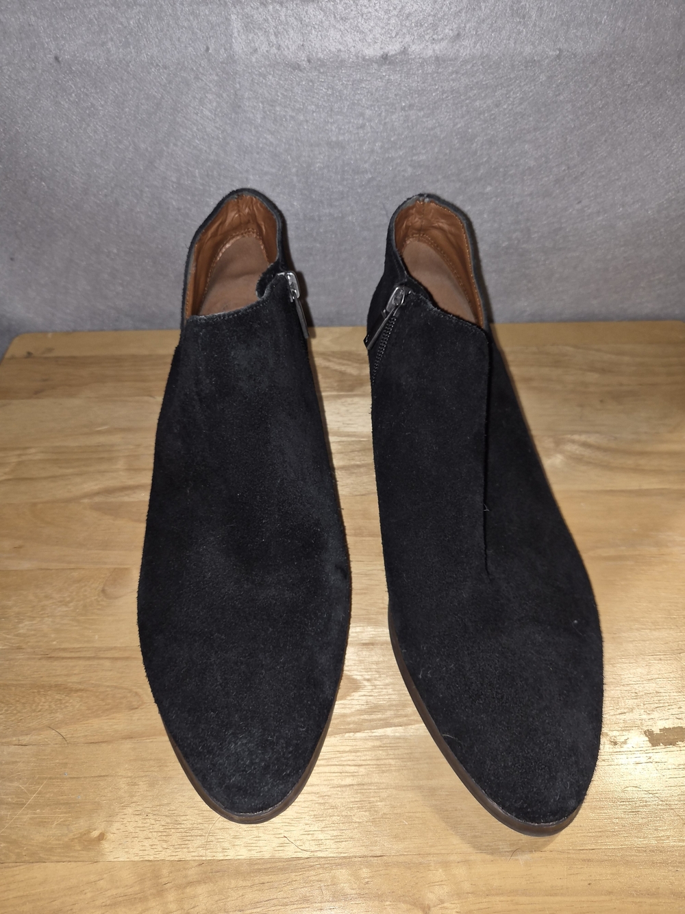 Lucky Brand Black Suede Ankle Booties – Women’s Size 9.5